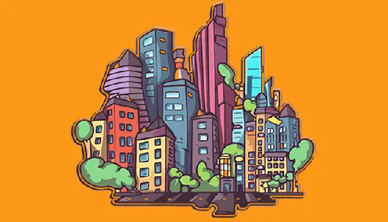 مقاله از طراحی تا ساخت تصویر کارتونی یک شهر به شکل جزیره